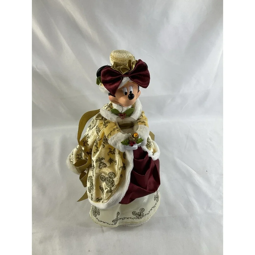 2010 RARE Disney Minnie Mouse Victorian Christmas Topper For Tree 12